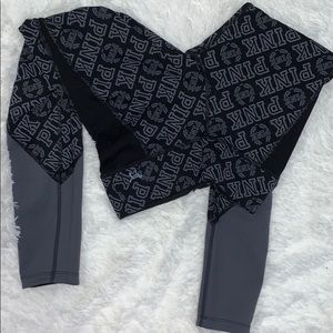 VICTORIA SECRET LOVE PINK LEGGINGS REVERSIBLE